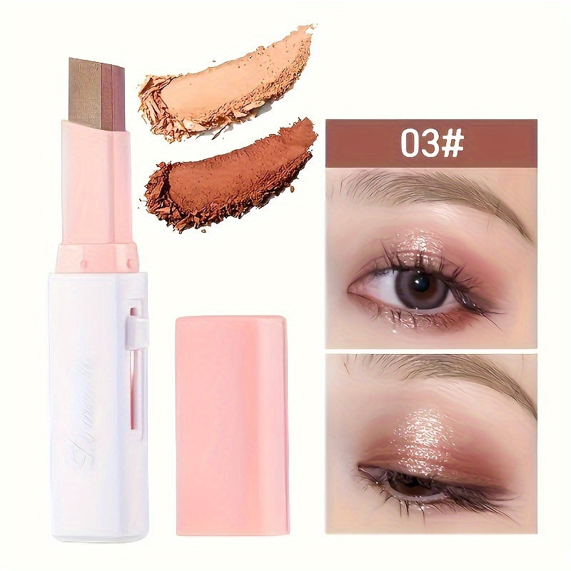 Juego de 6 sombras de ojos de doble color, con acabado perlado y mate, finas y brillantes, resistentes al agua y a la decoloración
