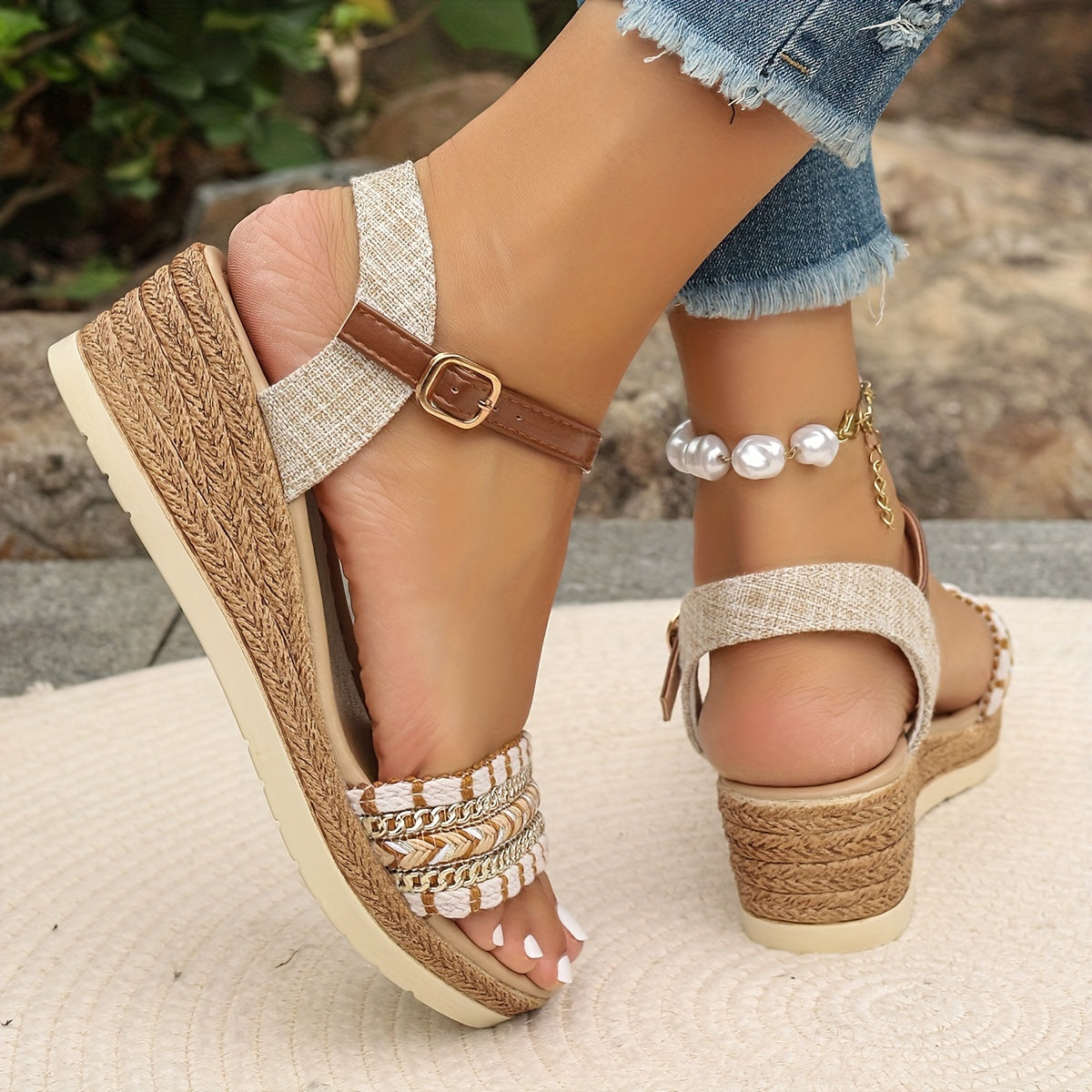 Sandalias de Cuña Casuales para Mujer