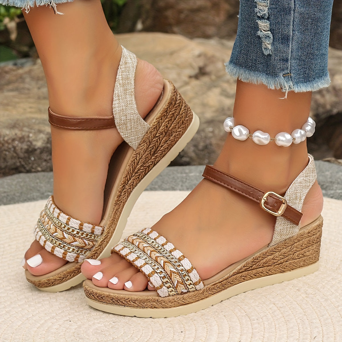 Sandalias de Cuña Casuales para Mujer