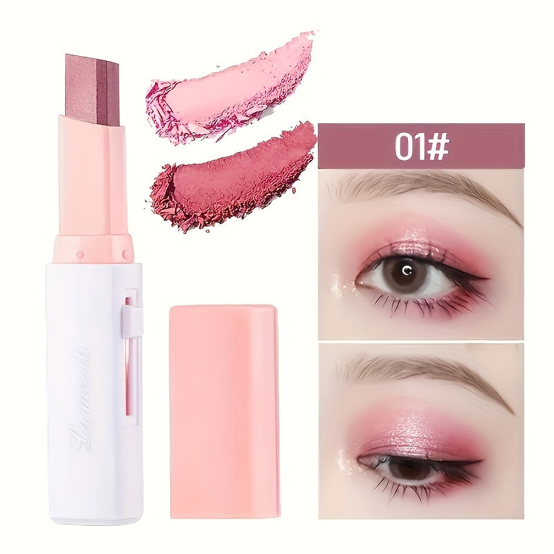 Juego de 6 sombras de ojos de doble color, con acabado perlado y mate, finas y brillantes, resistentes al agua y a la decoloración